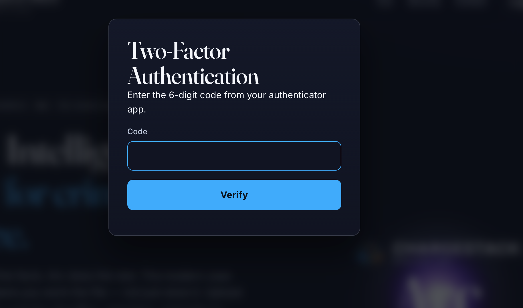 After setup, each sign-in asks for the current 6-digit code from your authenticator app.